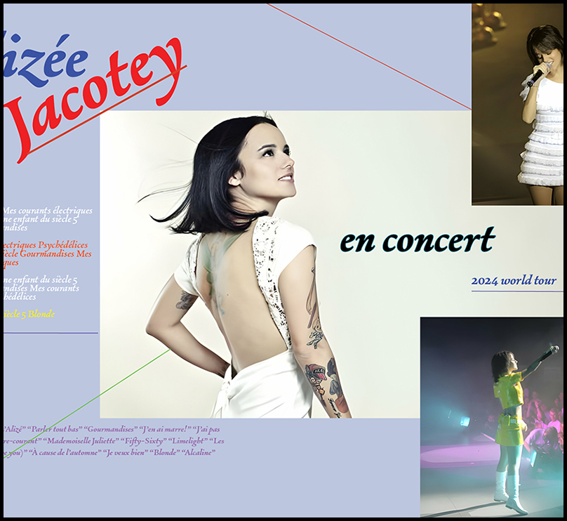 <p><strong>Alizee Jacotey Typographical Display</strong><br>Another Alizee project GRA-340 Typography. This one was for displaying a font in a creative way, and I used a font that was ironically called Alizee, which might have been designed based off her visual branding.</p>