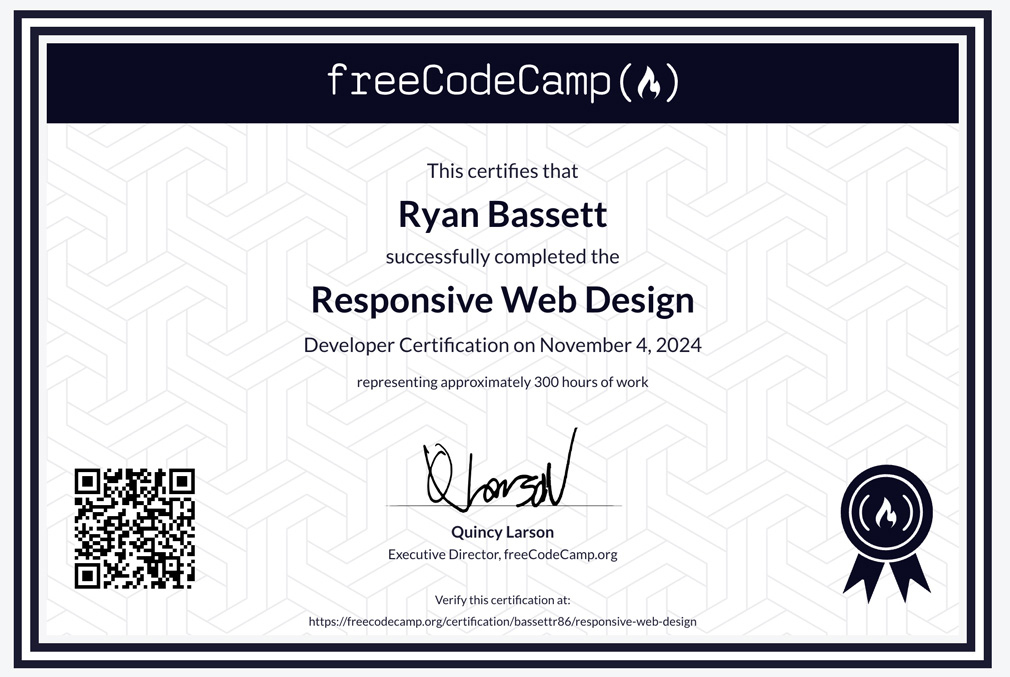 Responsive Site Design Certificate